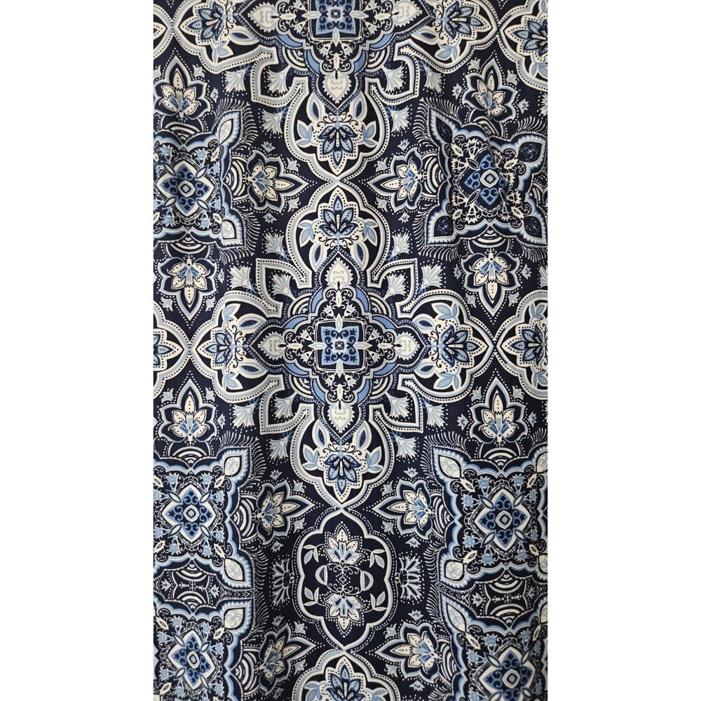 Apt. 9 Dress LARGE 3/4 Sleeve Floral Stretch Lightweight Blue/White Casual - Picture 4 of 7